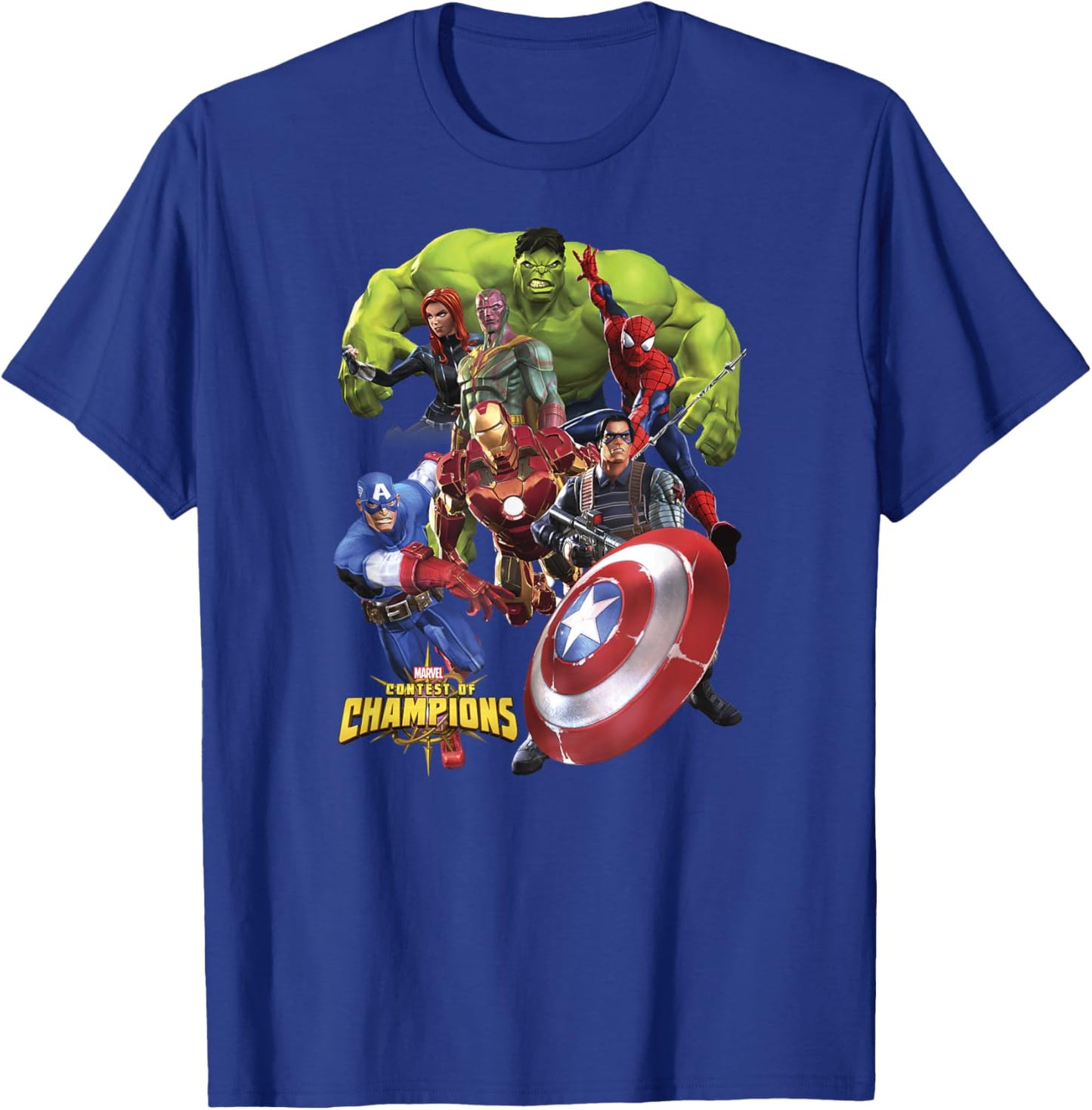 Marvel Contest of Champions Team Avengers T-Shirt - T-Shirt | Royal
