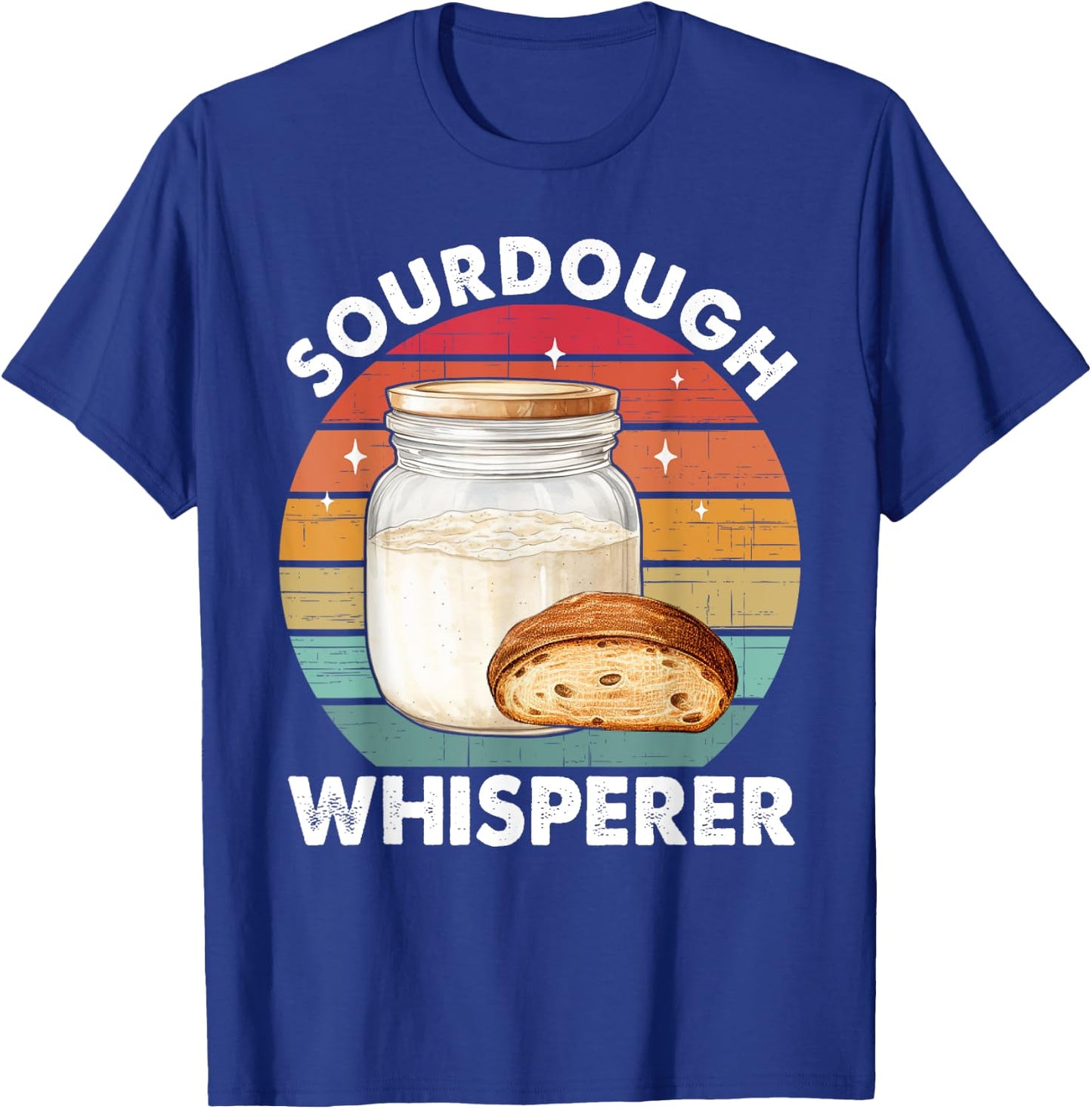 Sourdough Whisperer Retro Sourdough Bread Baker Fermentation T-Shirt - T-Shirt | Royal