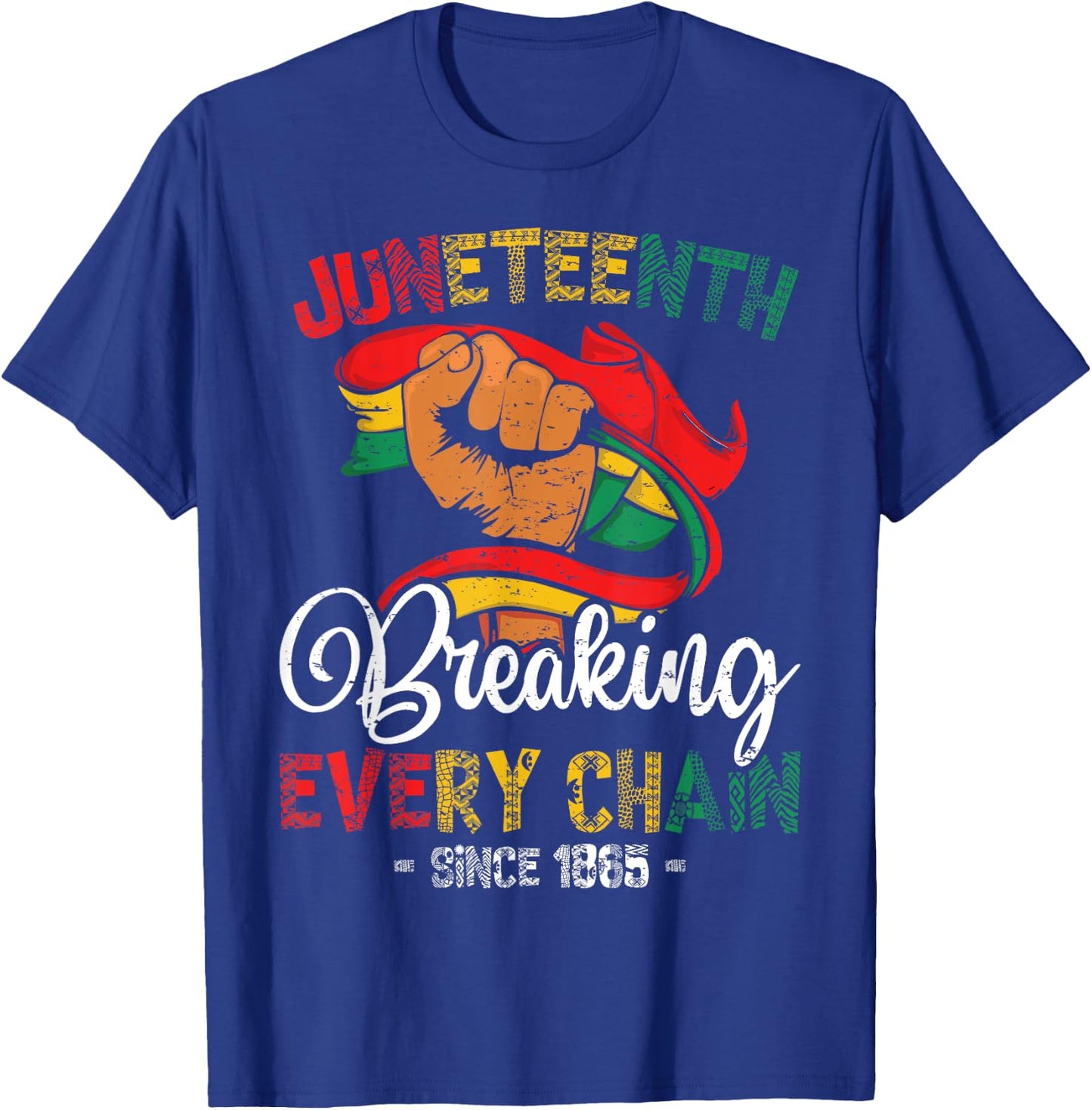 Juneteenth African American Freedom 1865 Women Men T-Shirt - T-Shirt | Royal