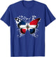 Dominican Republic Flag Shirt Butterfly Graphic T Shirt T-Shirt - T-Shirt | Royal