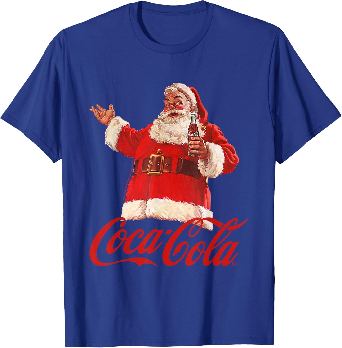 Coca Cola Christmas Santa Bottle T-Shirt - T-Shirt | Royal