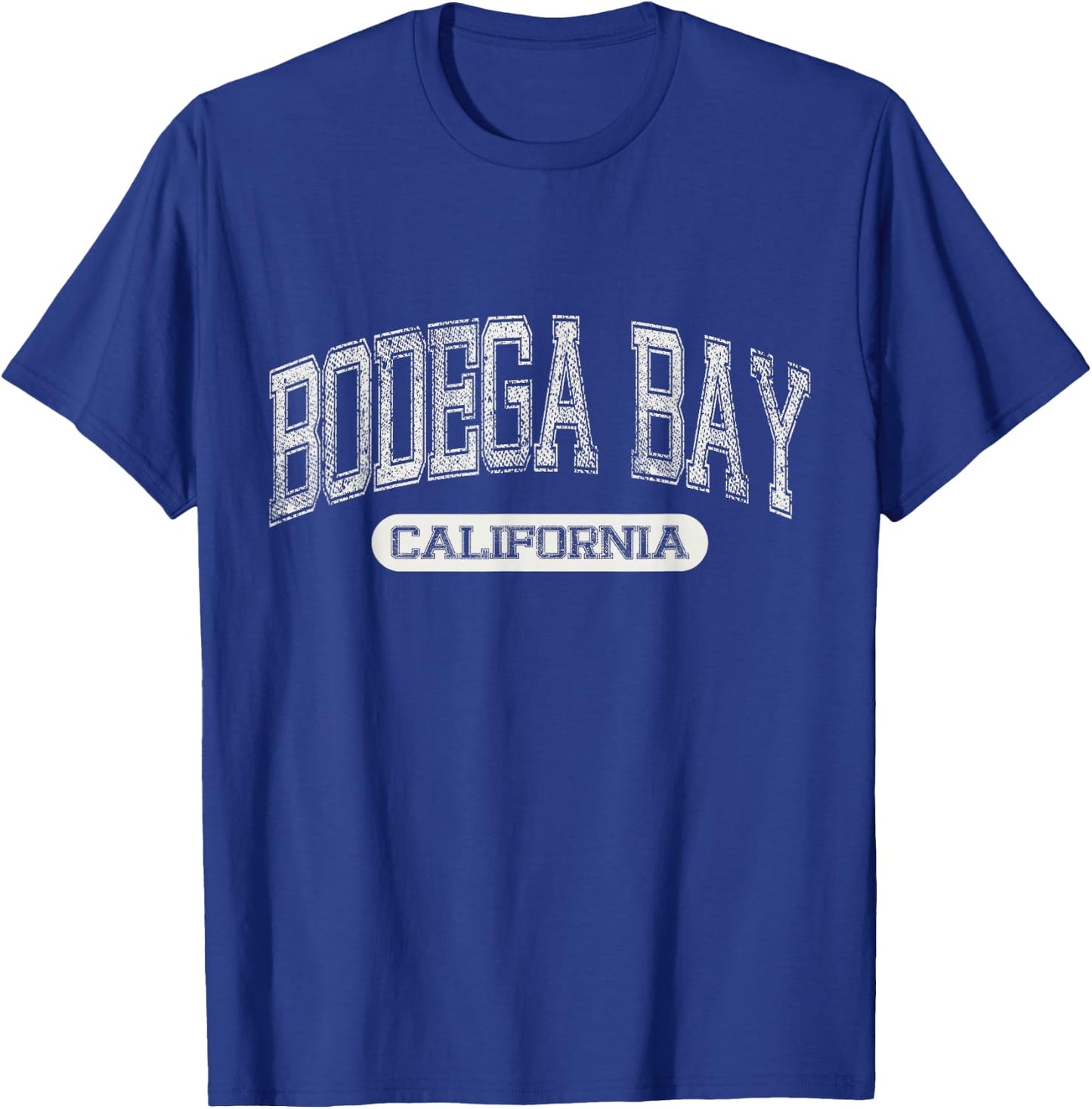 Vintage Bodega Bay CALIFORNIA Retro Distressed Cali Souvenir T-Shirt - T-Shirt | Royal