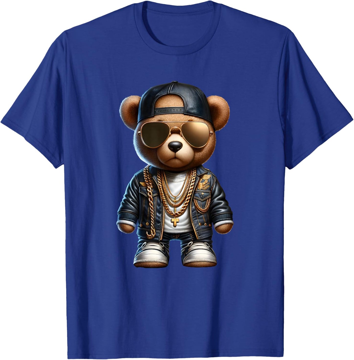 Stylish Bear with Golden Chains T-Shirt - T-Shirt | Royal