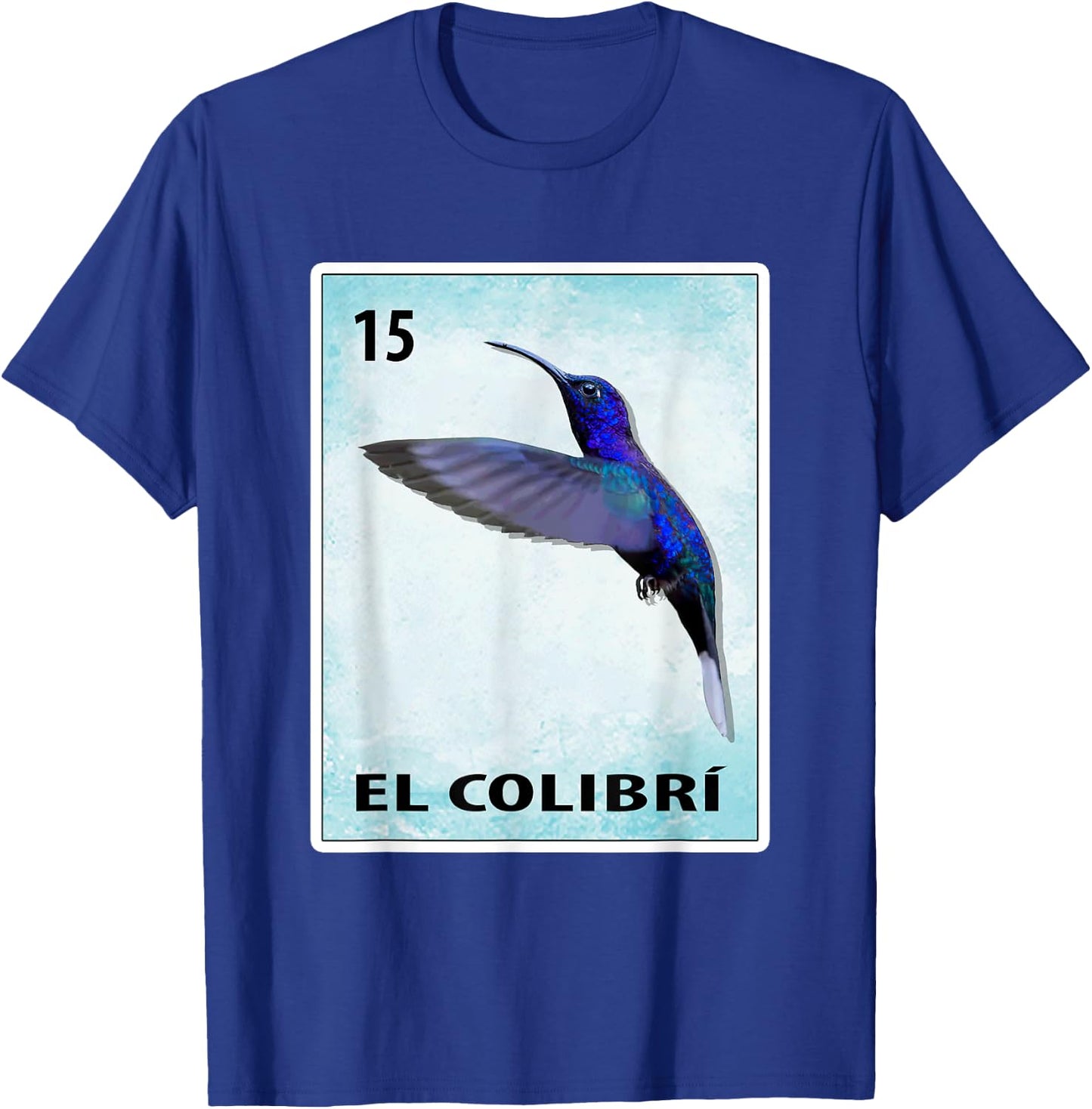 El Colibri Mexican Hummingbird Cards T-Shirt - T-Shirt | Royal