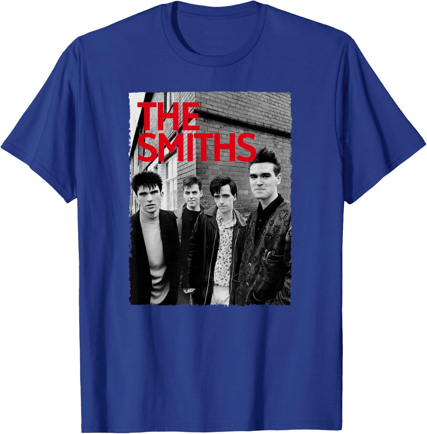 The Smiths Red Text Band Photo Shoot by Stephen Wright T-Shirt - T-Shirt | Royal