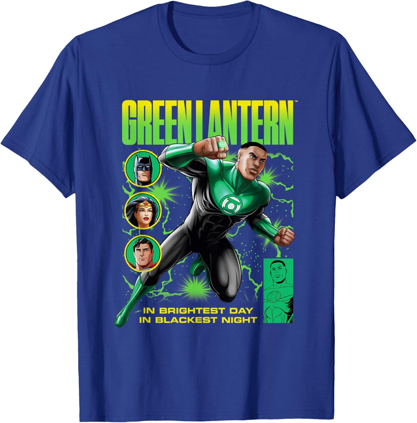 DC Comics Justice League Green Lantern John Stewart Comic T-Shirt - T-Shirt | Royal