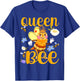 Queen Bee Crown Women Girls Mom Wife Daughter Honeybee T-Shirt - T-Shirt | Royal