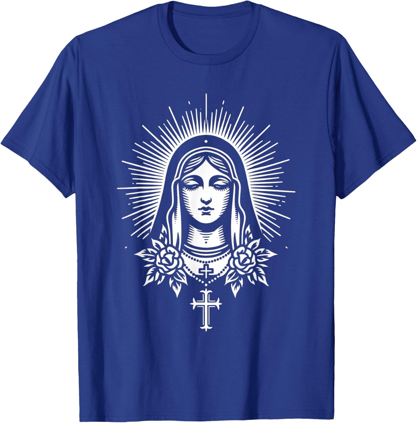 Mother Mary Mama Mary Traditional Tattoo Artist Inked T-Shirt - T-Shirt | Royal