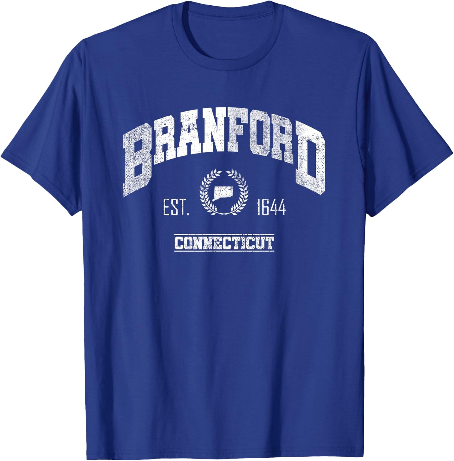 Branford CT | Connecticut | Vintage Throwback T-Shirt - T-Shirt | Royal