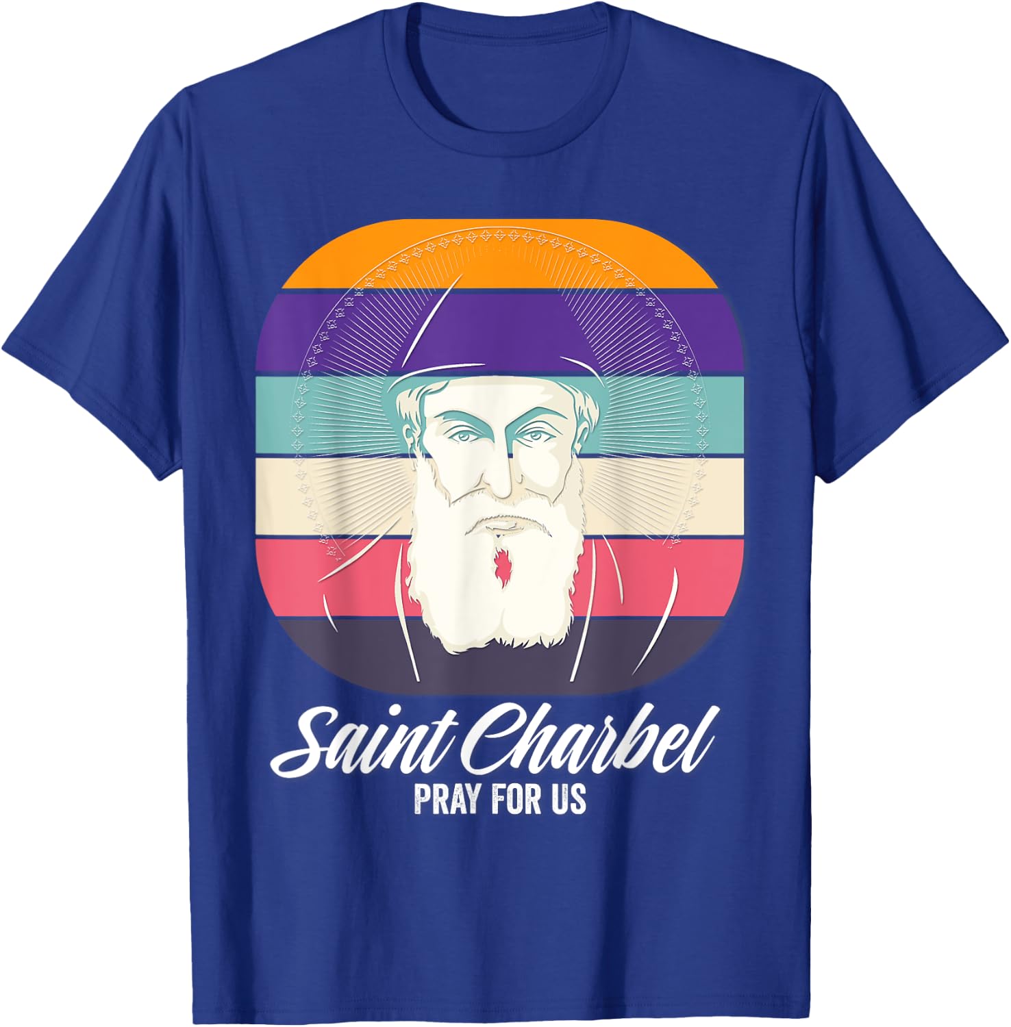 Saint Charbel Makhlouf Maronite Monk and Priest Catholic T-Shirt - T-Shirt | Royal