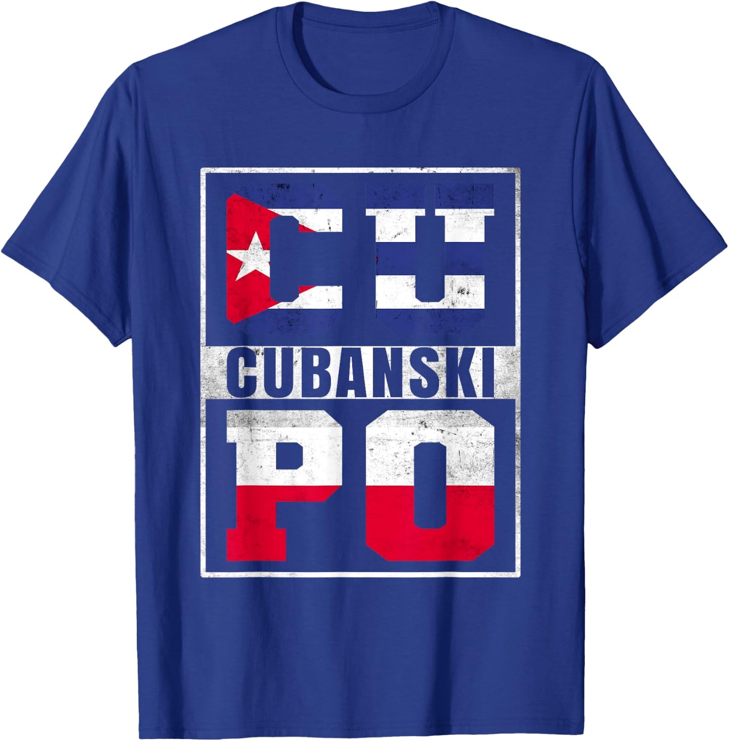 Cubanski Roots Cuba and Poland Mix Polish Cuban T-Shirt - T-Shirt | Royal