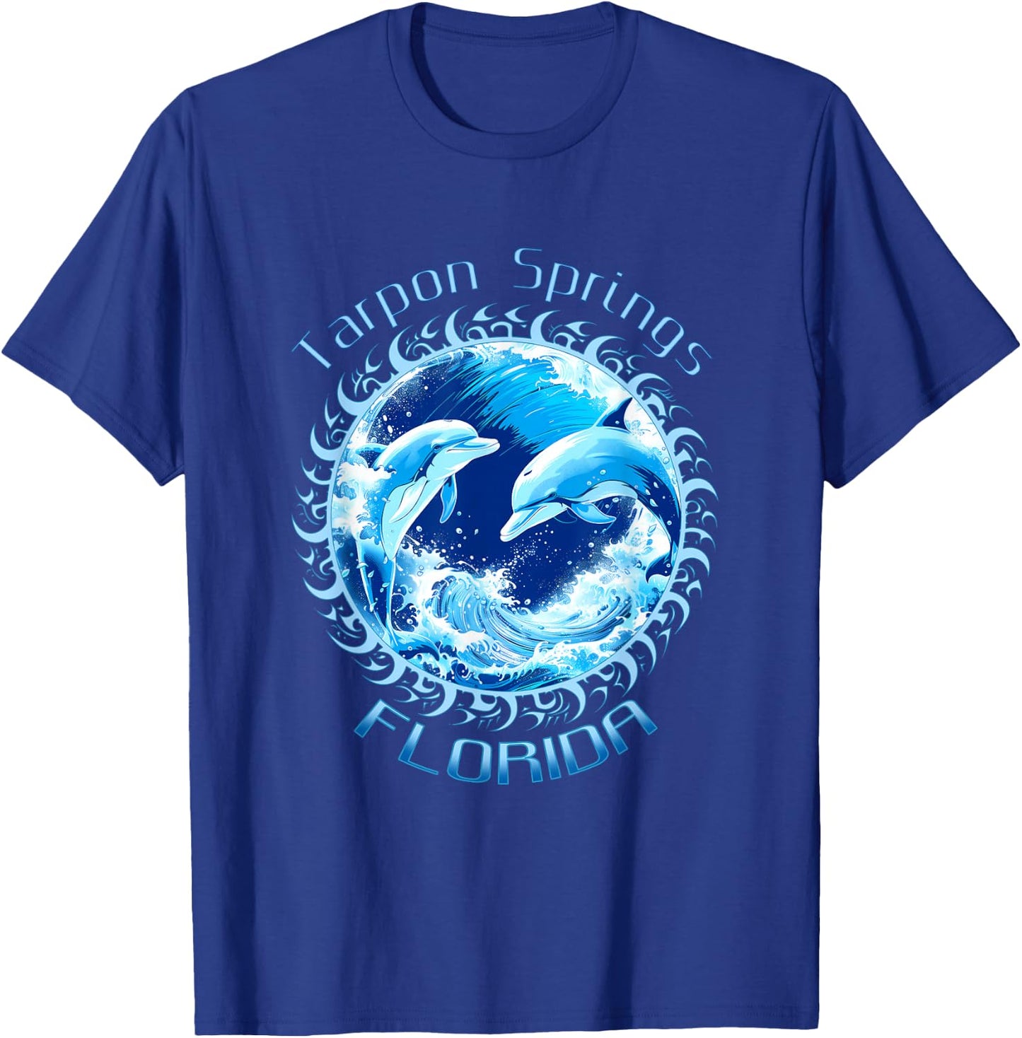 Cute Ocean Dolphin Lovers Tarpon Springs Florida Vacation T-Shirt - T-Shirt | Royal