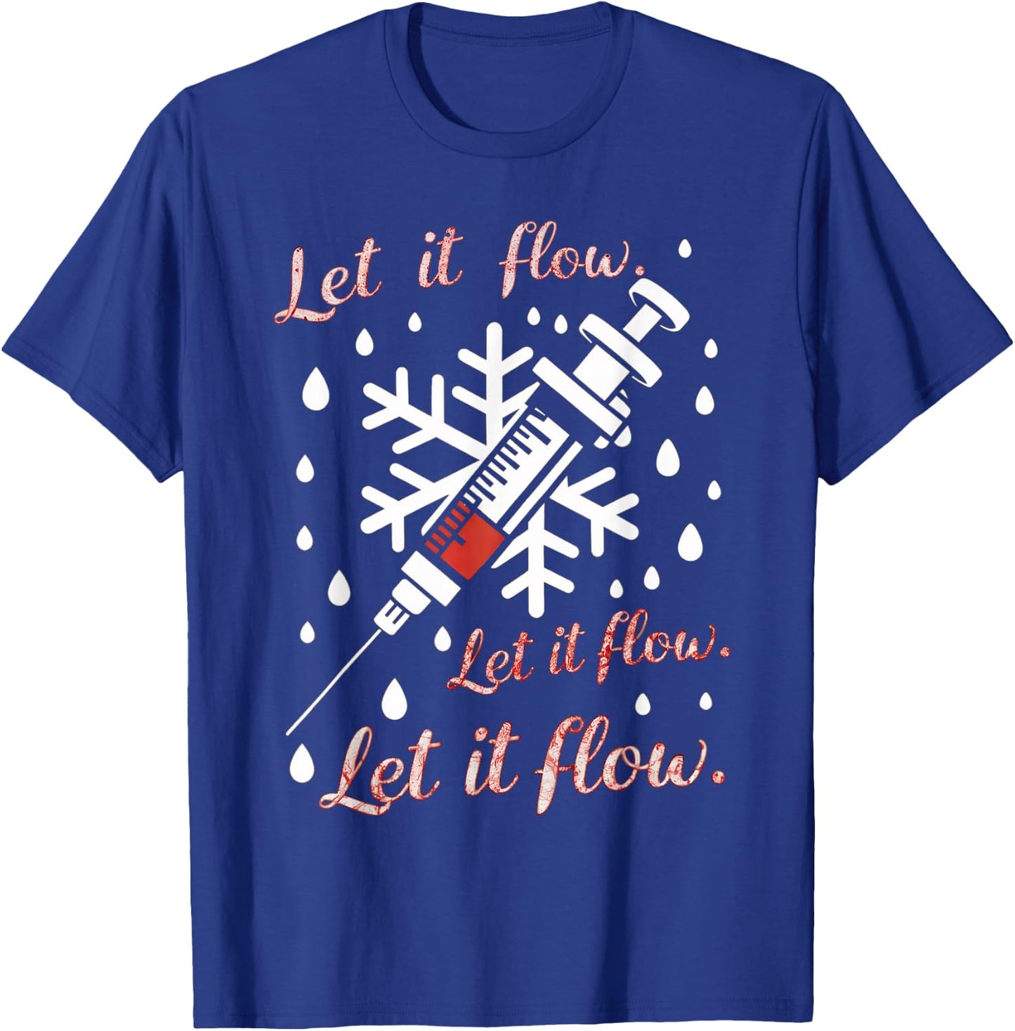 Phlebotomy Shirt Christmas Nurse Technician Medical Phleb T-Shirt - T-Shirt | Royal