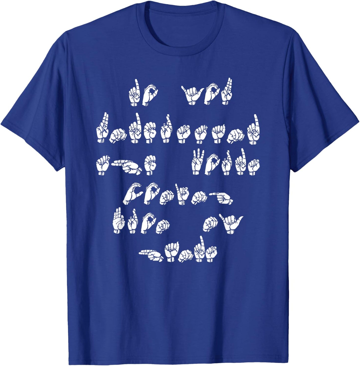 ASL American Sign Language T-Shirt - T-Shirt | Royal