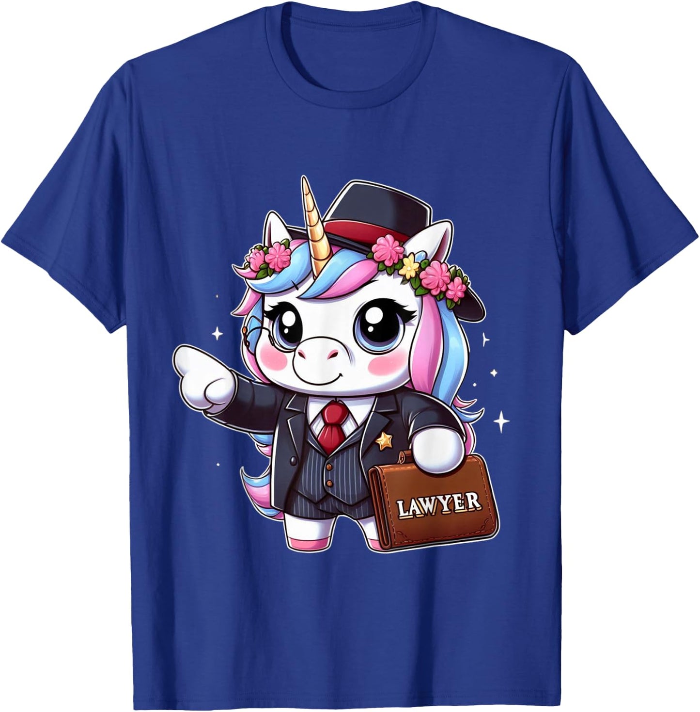 Lawyer Unicorn Kids Girls Women Rainbow Lawyers T-Shirt - T-Shirt | Royal