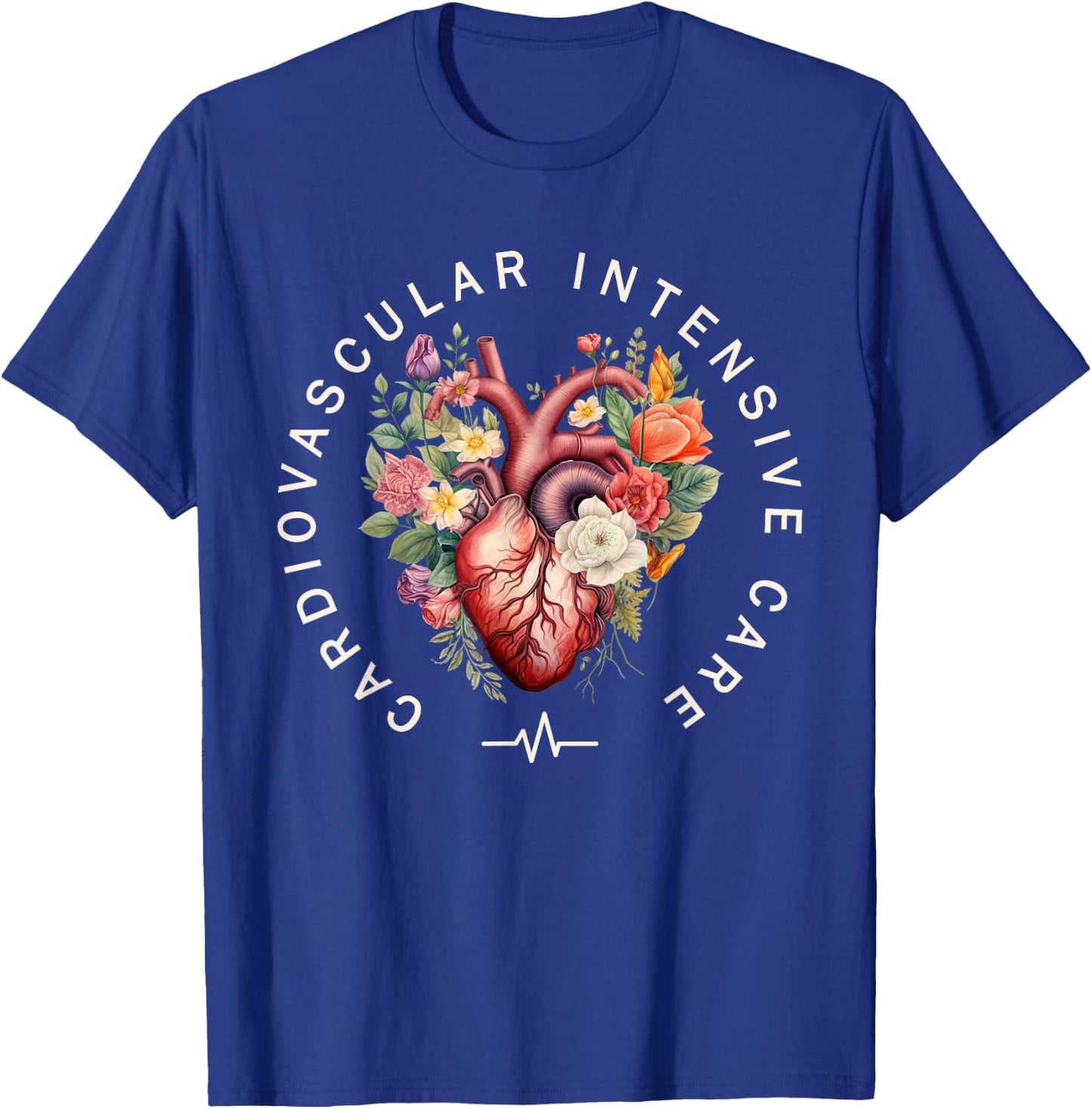 Cardiovascular Intensive Care Heart Cardiac ICU CVICU Nurse T-Shirt - T-Shirt | Royal