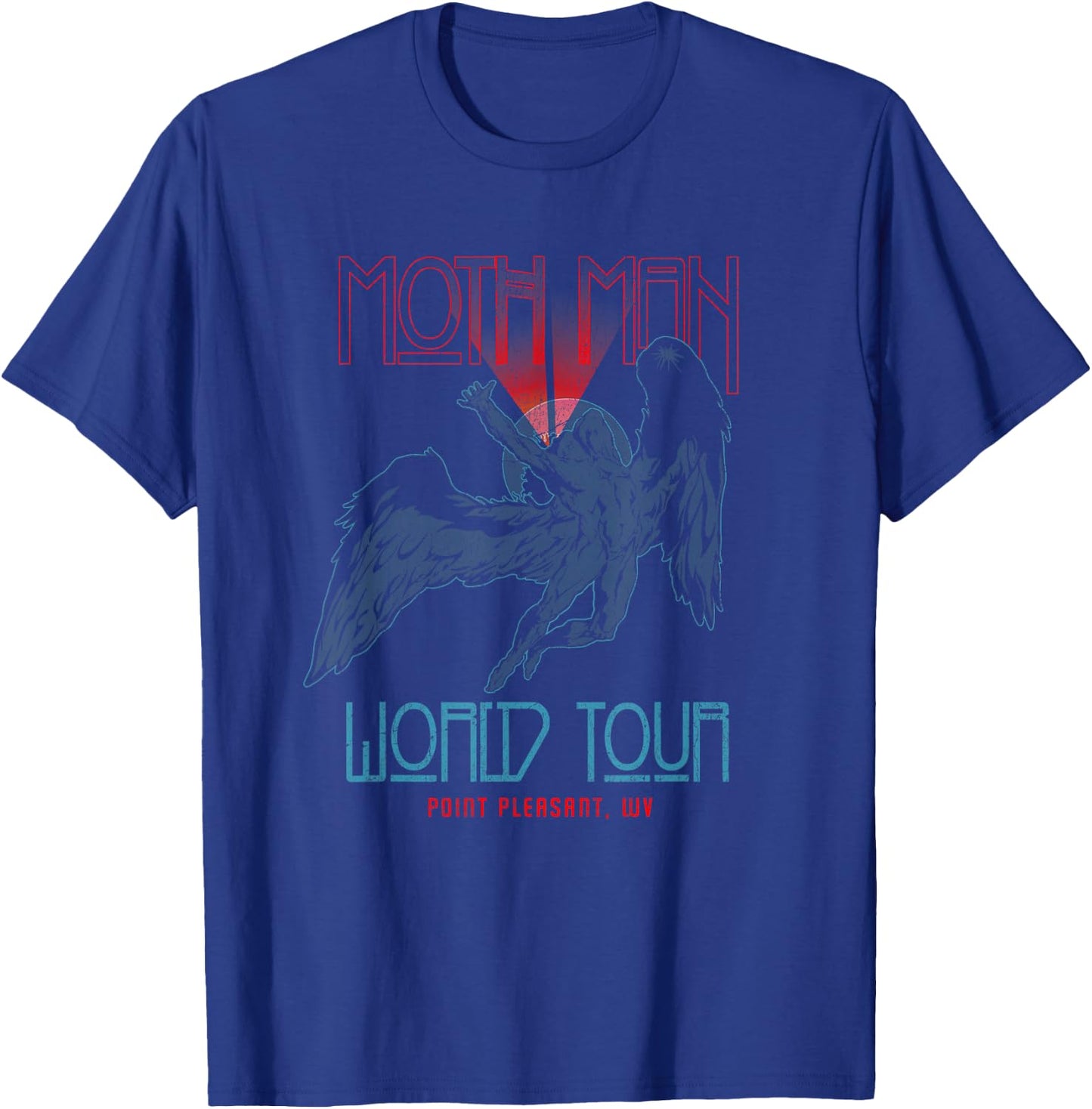 Cryptid Humanoid Alliance Vintage Mothman World Tour Black T-Shirt - T-Shirt | Royal