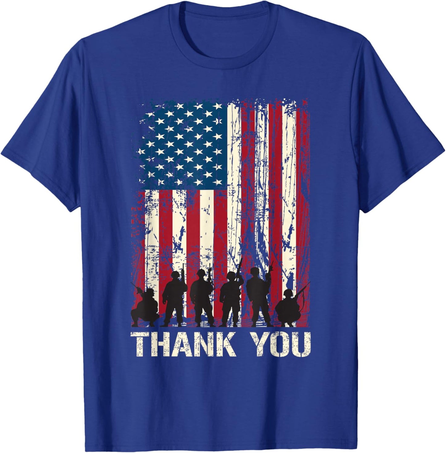 American Flag Veterans Day Patriotic Men Women Kids Boys T-Shirt - T-Shirt | Royal