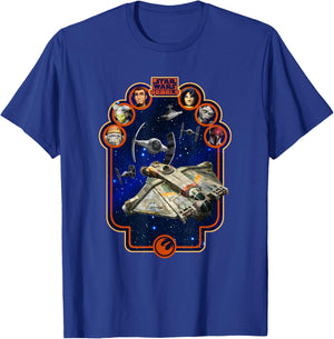 Star Wars Rebels TIE Fighters Chasing Ghost Ship Poster T-Shirt - T-Shirt | Royal