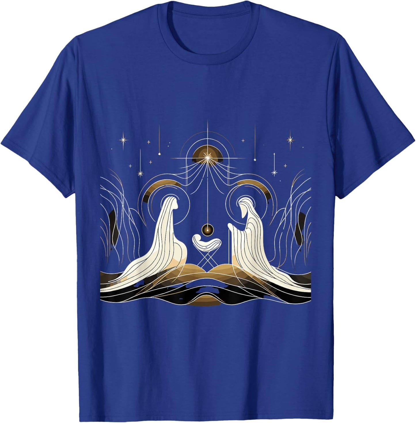 Minimalist Nativity Scene - Christmas Art T-Shirt - T-Shirt | Royal