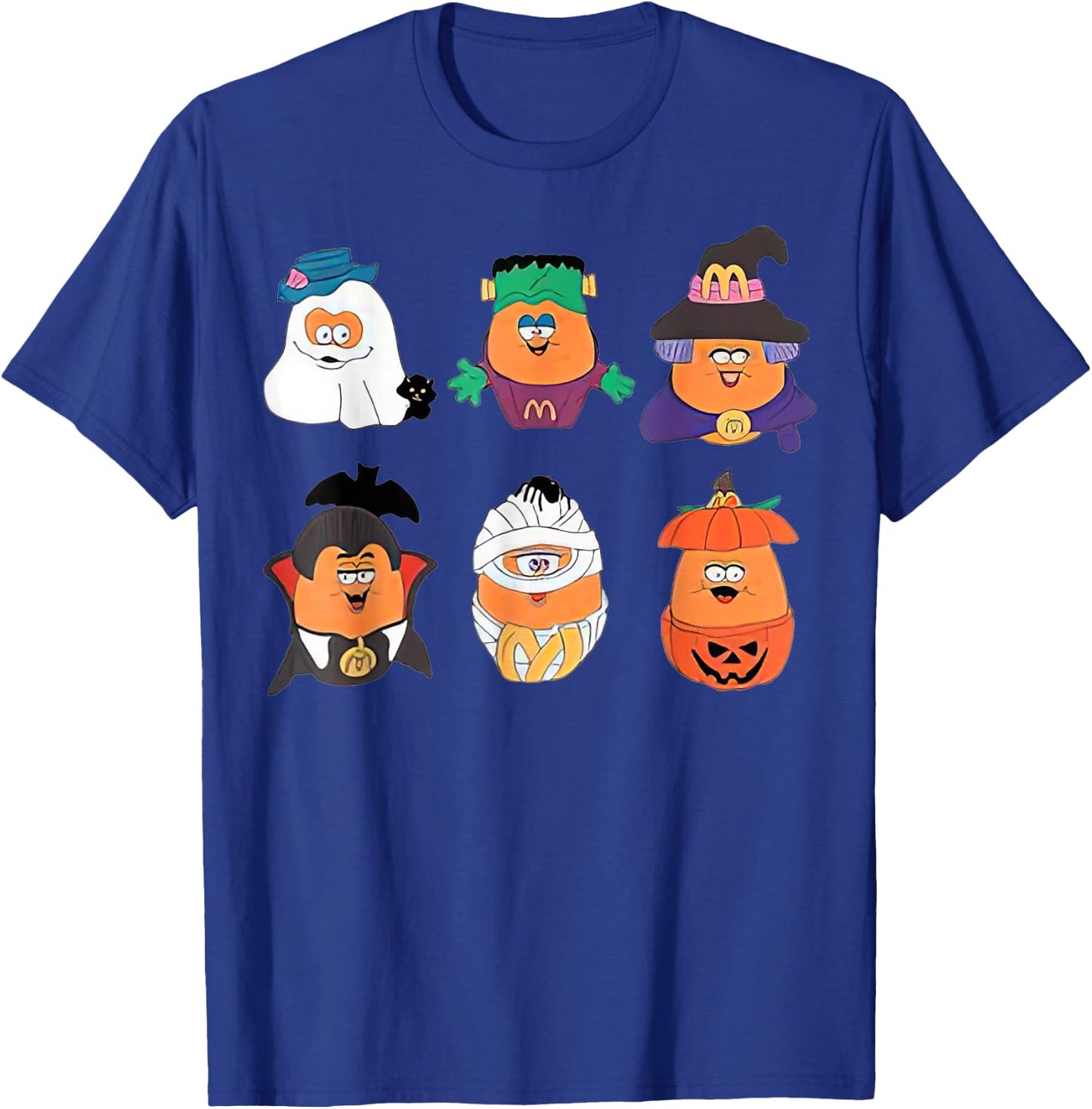 Chicken Nugget Halloween Retro 90S Pumpkin Boo T-Shirt - T-Shirt | Royal