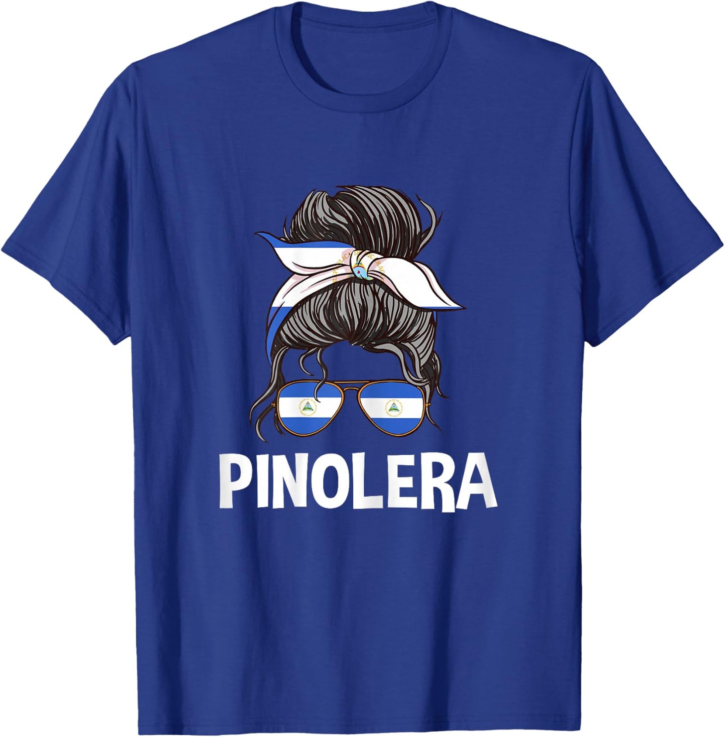 Pinolera Messy Bun Chica Nicaragua Women Nicaraguan Pride T-Shirt - T-Shirt | Royal