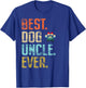 Best Dog Uncle Ever Vintage Dog Lover T-Shirt - T-Shirt | Royal