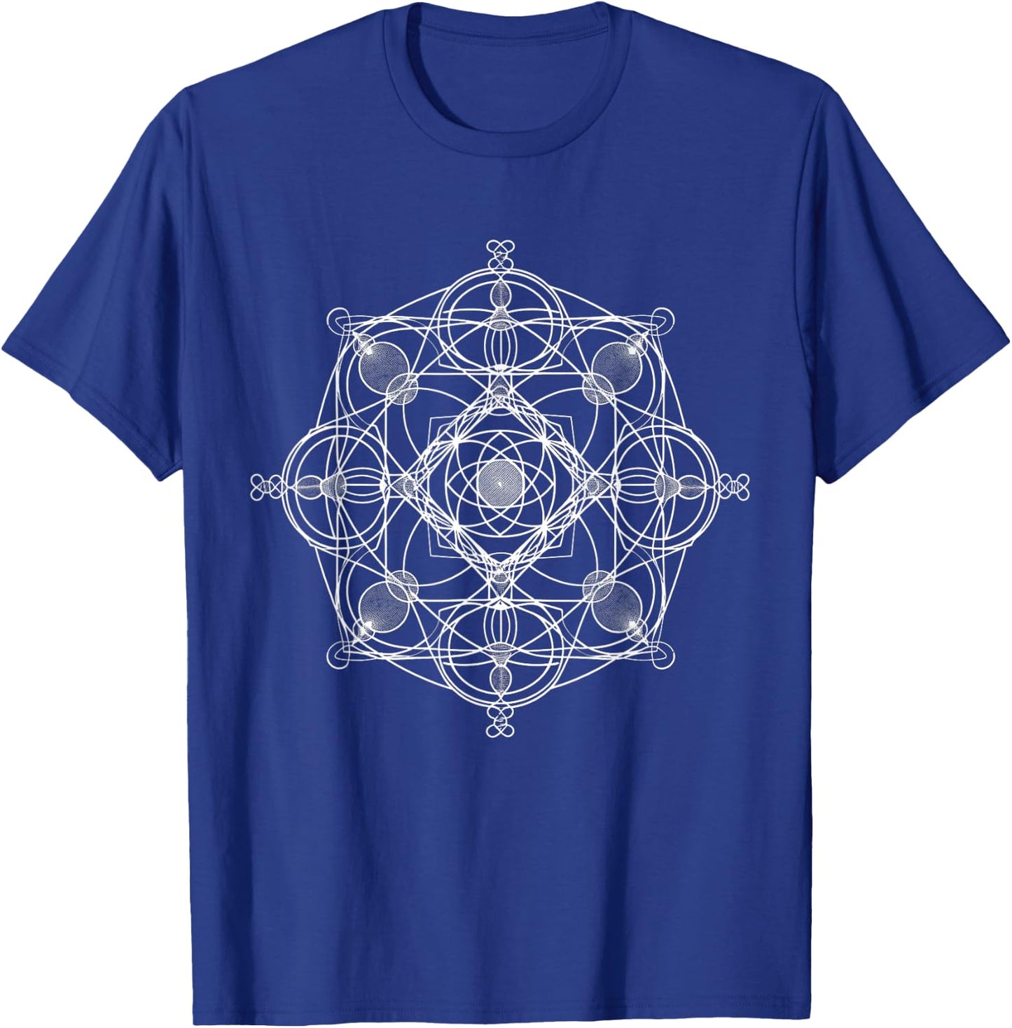 Sacred Geometry Metatron Cube Spiritual Yoga T-Shirt - T-Shirt | Royal