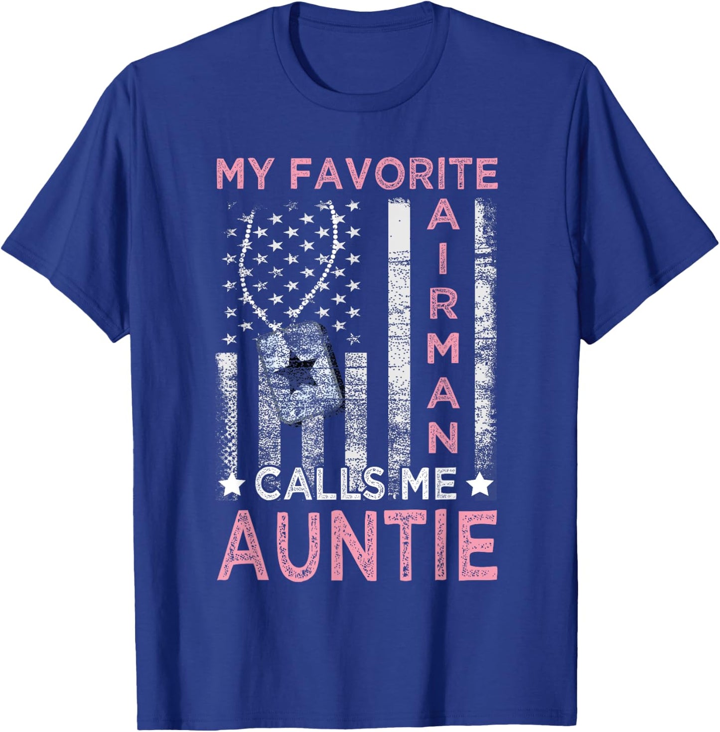 Proud Airman Auntie 4th Of July Independence Day Women's Auntie Airman Graduation - Black, Small T-Shirt - T-Shirt | Royal
