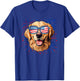 American 4th Of July Golden Retriever T-Shirt - T-Shirt | Royal