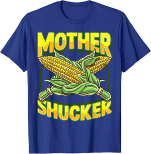 Mother Shucker Corn Lover Cob Mom Pun Maize Farmer Men Women T-Shirt - T-Shirt | Royal