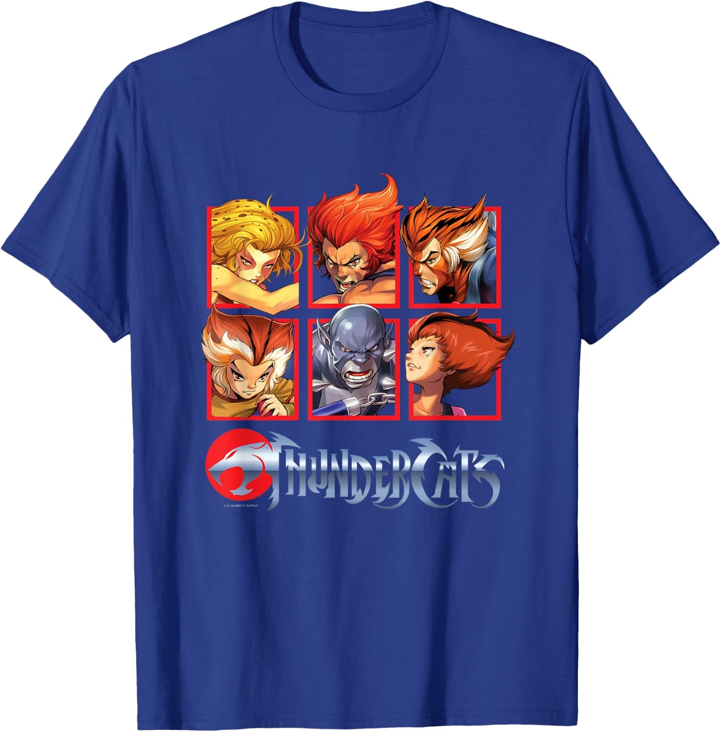 ThunderCats Bring The Thunder Iconic Characters Chest Panels T-Shirt - T-Shirt | Royal