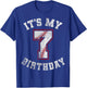It's My 7th Birthday Baseball 7 Year Old Birthday Boys Kids T-Shirt - T-Shirt | Royal