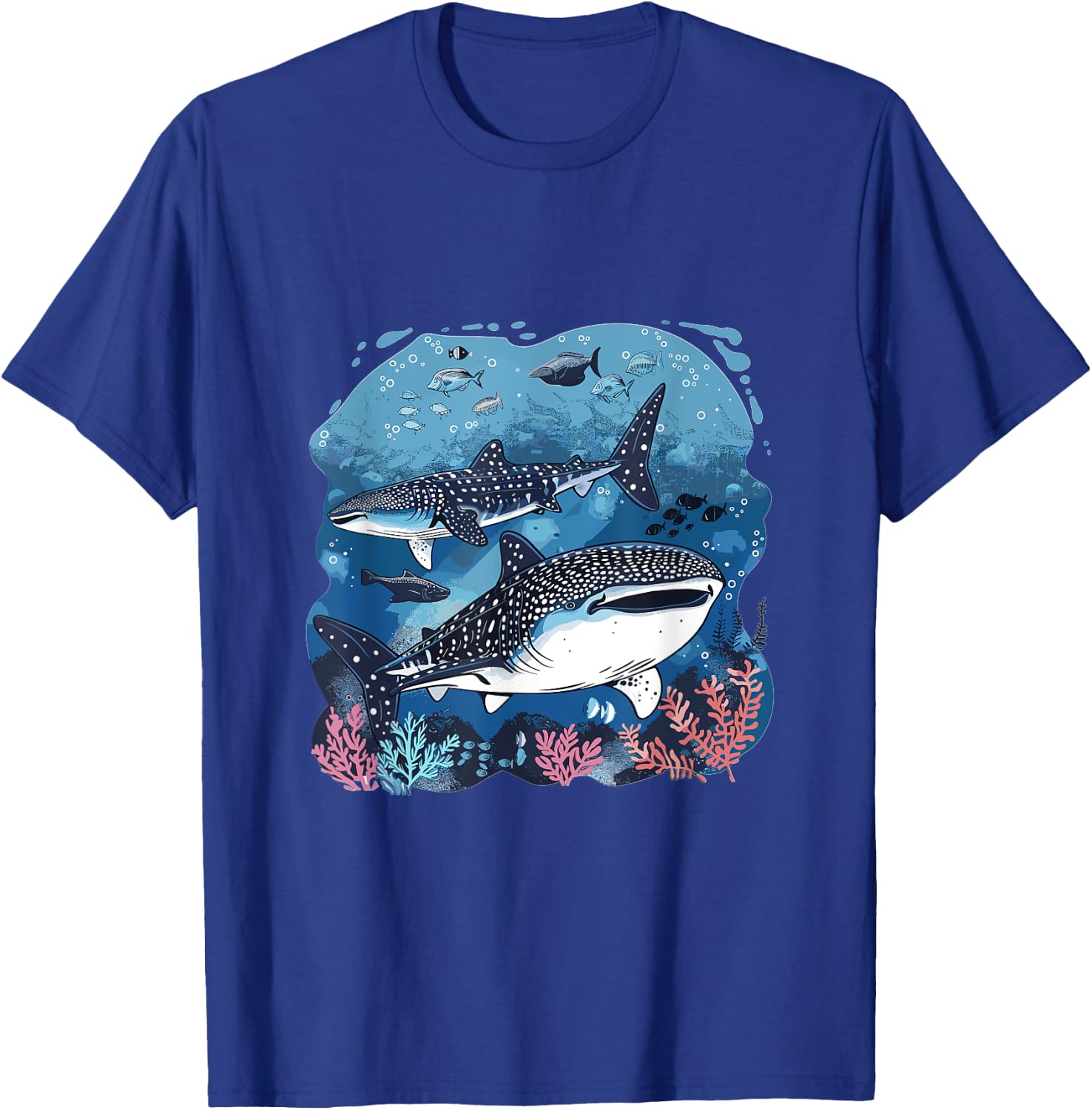 Whale Shark Sea Animal Graphic T-Shirt - T-Shirt | Royal