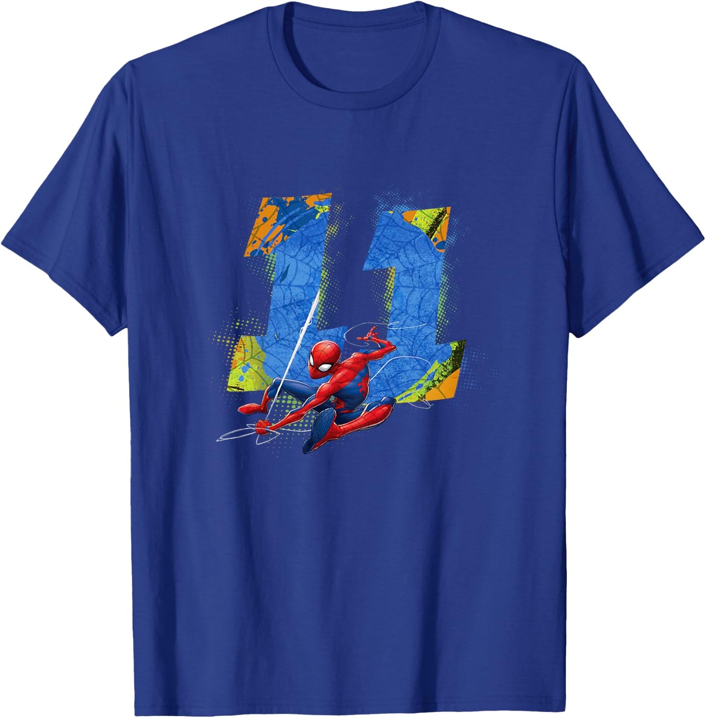 Marvel Super Heroes Spider-Man 11 Year Old Eleventh Birthday T-Shirt - T-Shirt | Royal