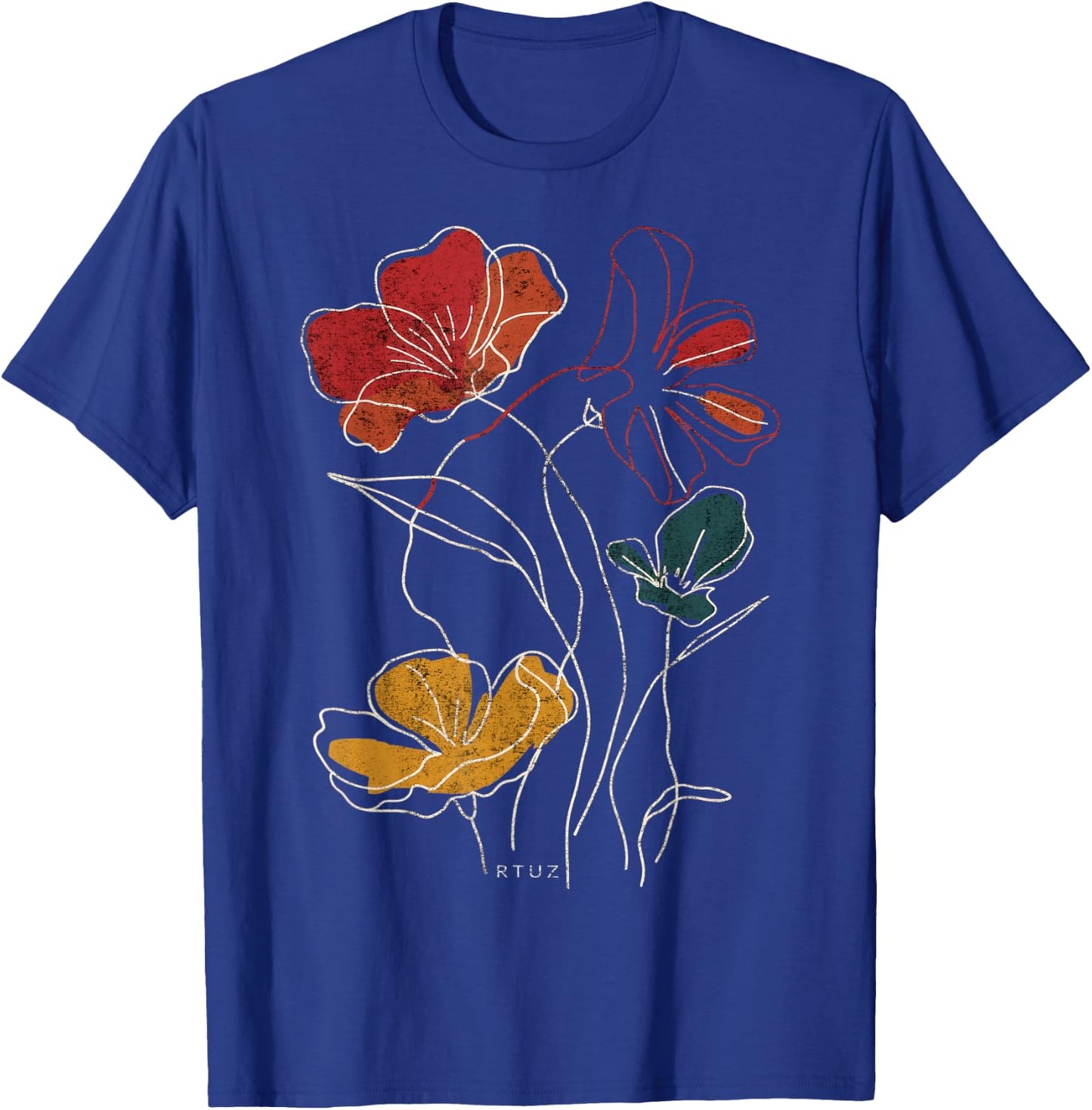 Boho Style Floral Pastel Design Flowers Hipster Streetwear T-Shirt - T-Shirt | Royal