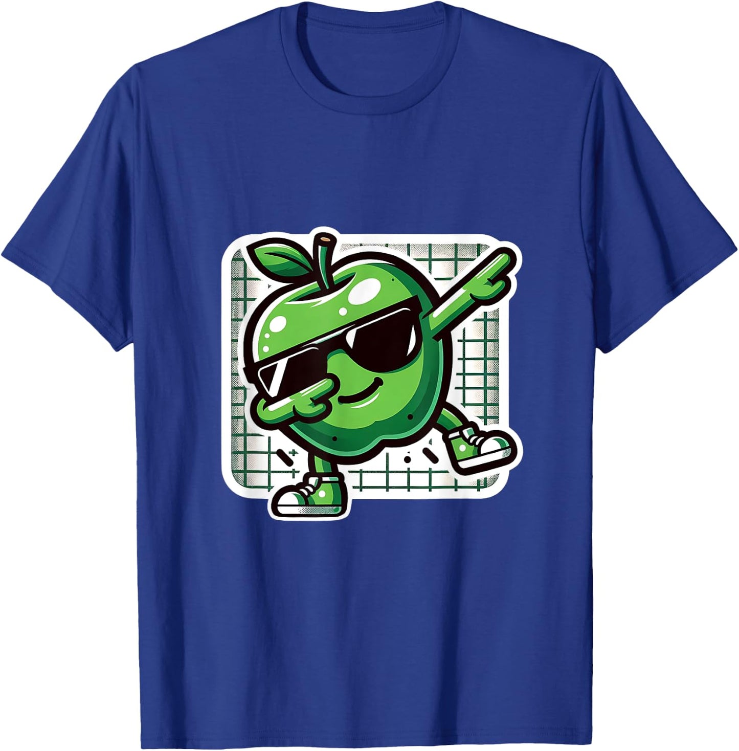 Funny Dab Apple Dancing Dabbing Fruit Meme T-Shirt - T-Shirt | Royal