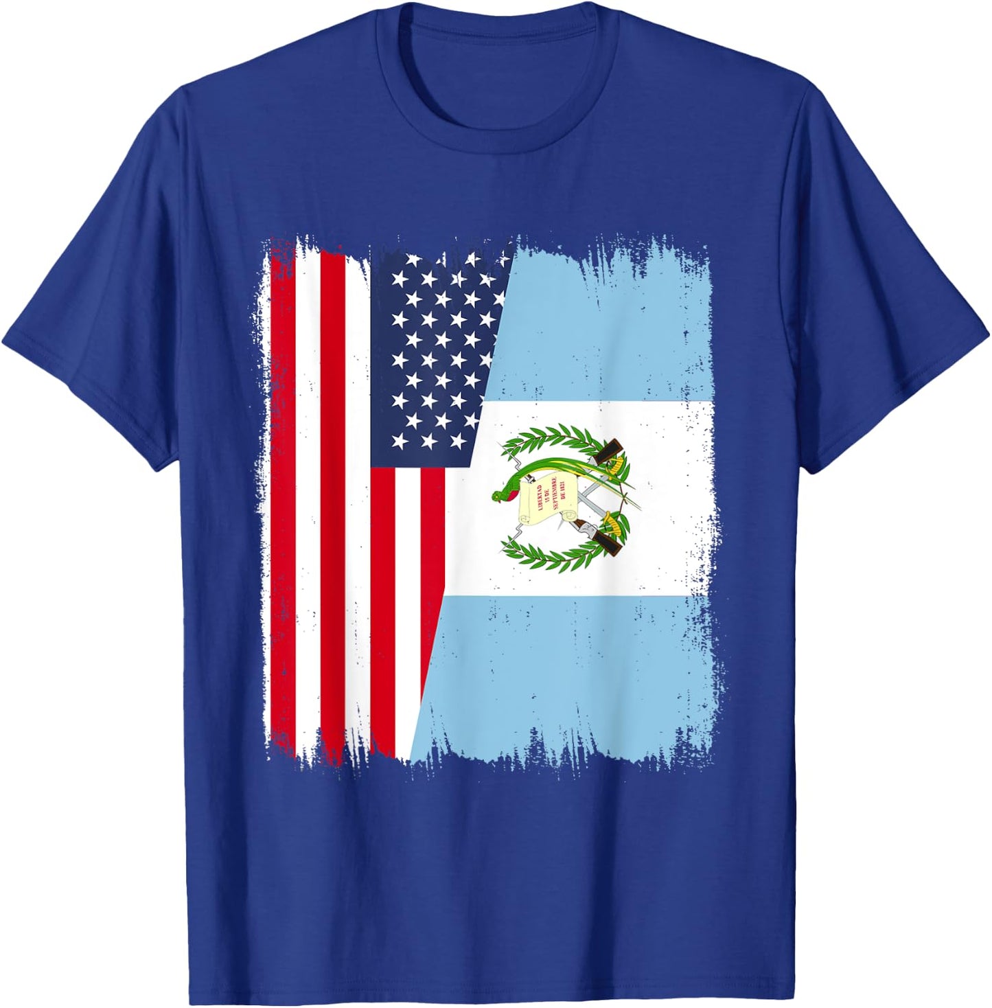 America Guatemala Flag American Guatemalan Roots Pride T-Shirt - T-Shirt | Royal