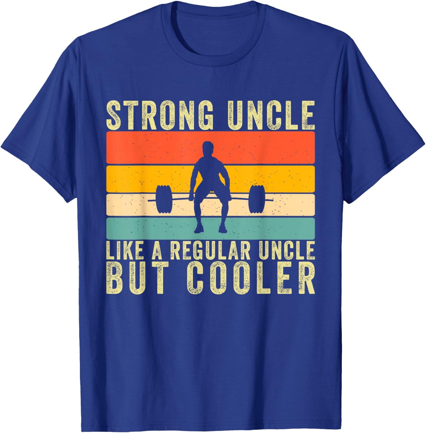 Workout Strong Uncle Design Weightlifting Uncle T-Shirt - T-Shirt | Royal