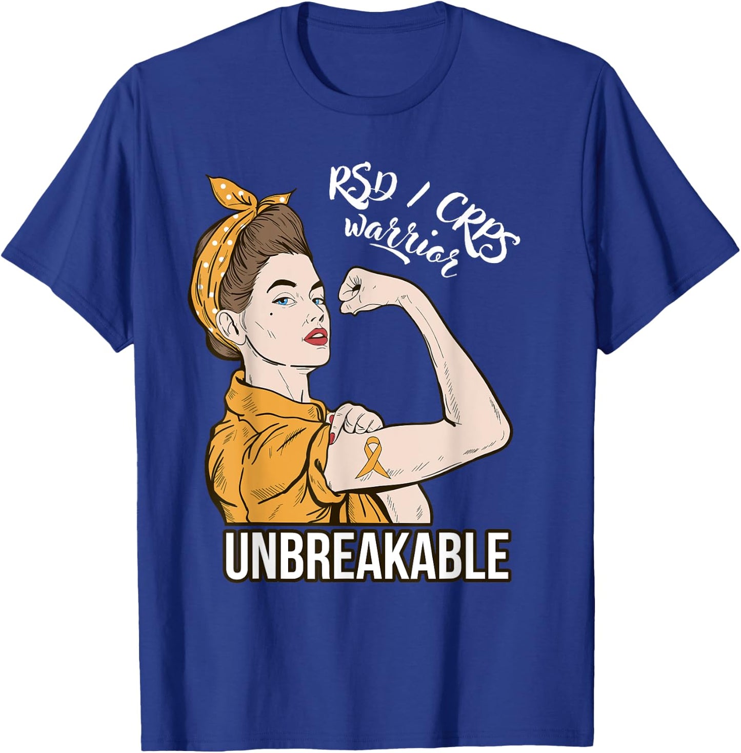 RSD CRPS Awareness CRPS Warrior Unbreakable Gift T-Shirt - T-Shirt | Royal