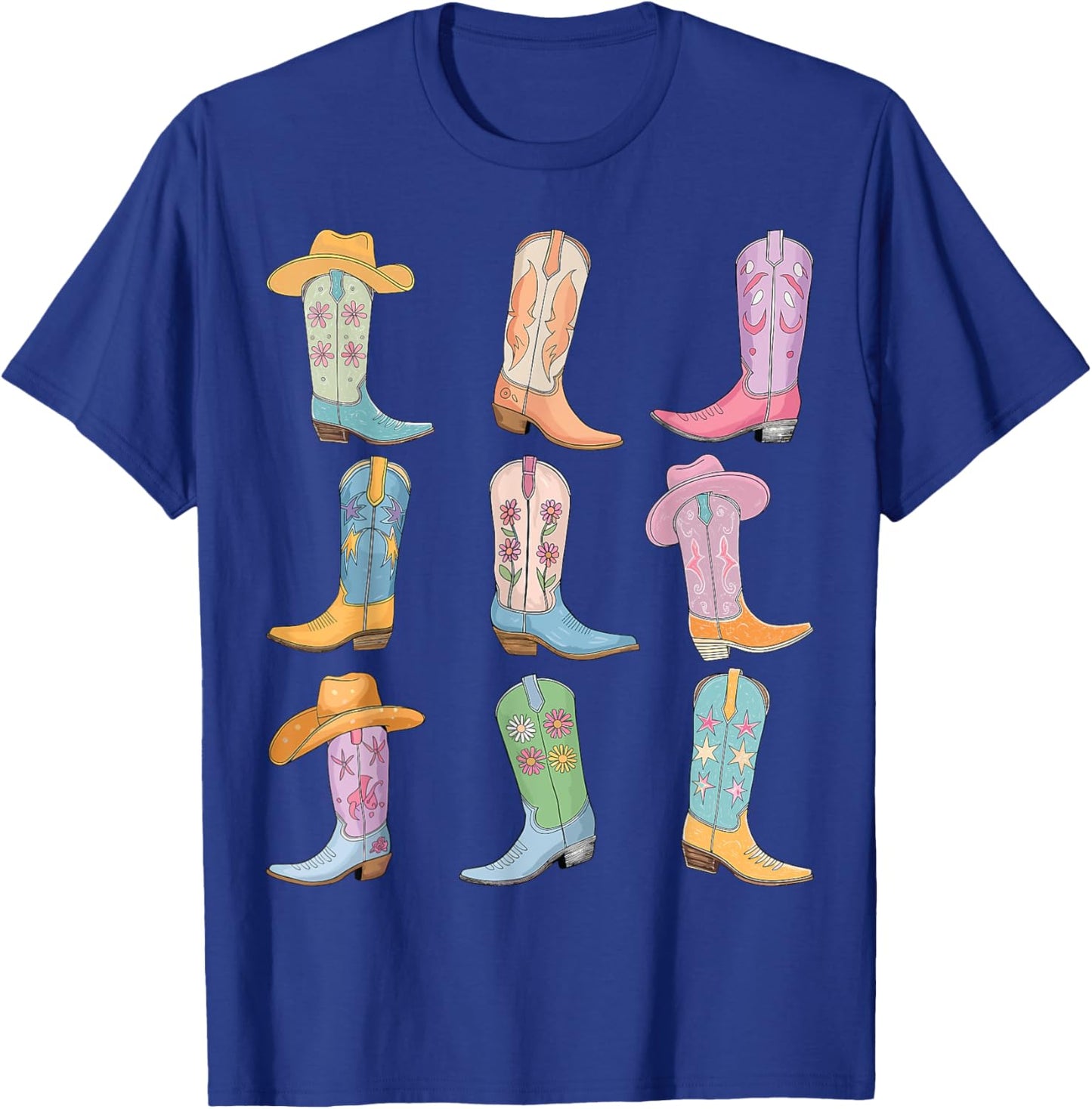 Cowgirl Boots Let's Go Girls Western Cowgirl Cowboy Country T-Shirt - T-Shirt | Royal