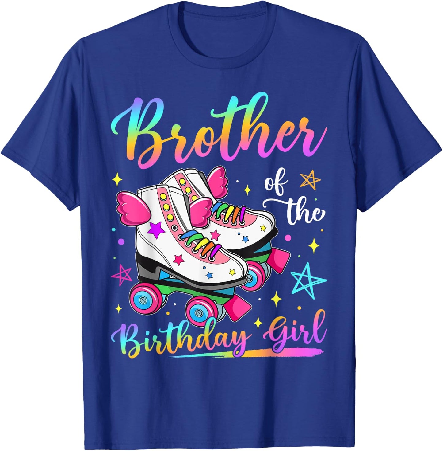 Brother Of The Birthday Girl Rolling Skate Family Matching T-Shirt - T-Shirt | Royal