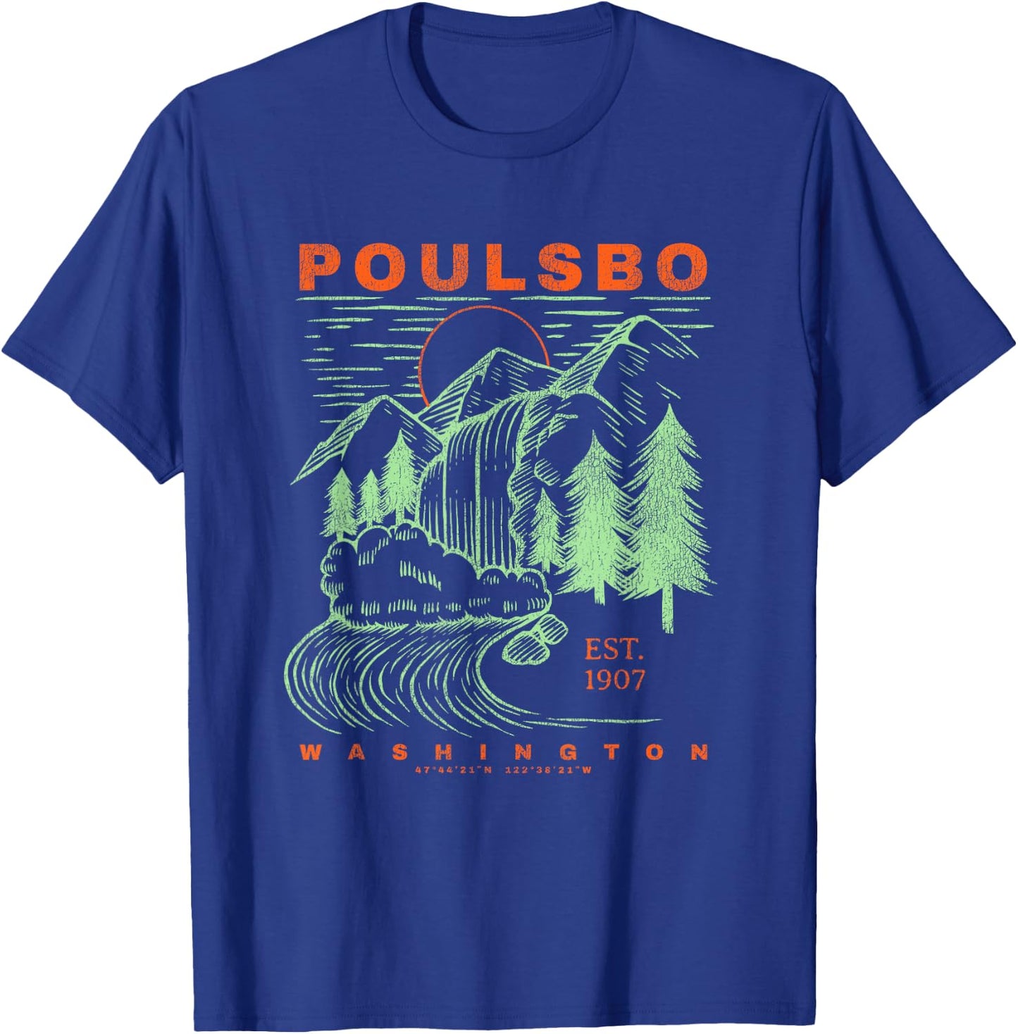 Poulsbo Washington Cool Travel Souvenir Rustic Poulsbo T-Shirt - T-Shirt | Royal