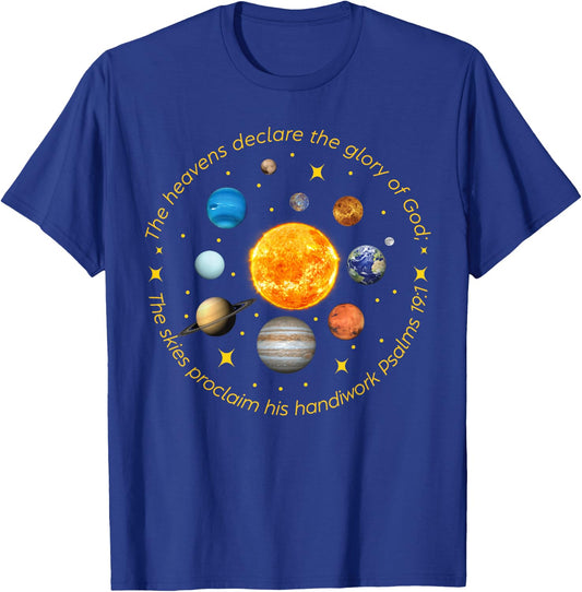 Retro Psalm Classical Conversations Cycle Outer Space T-Shirt - T-Shirt | Royal