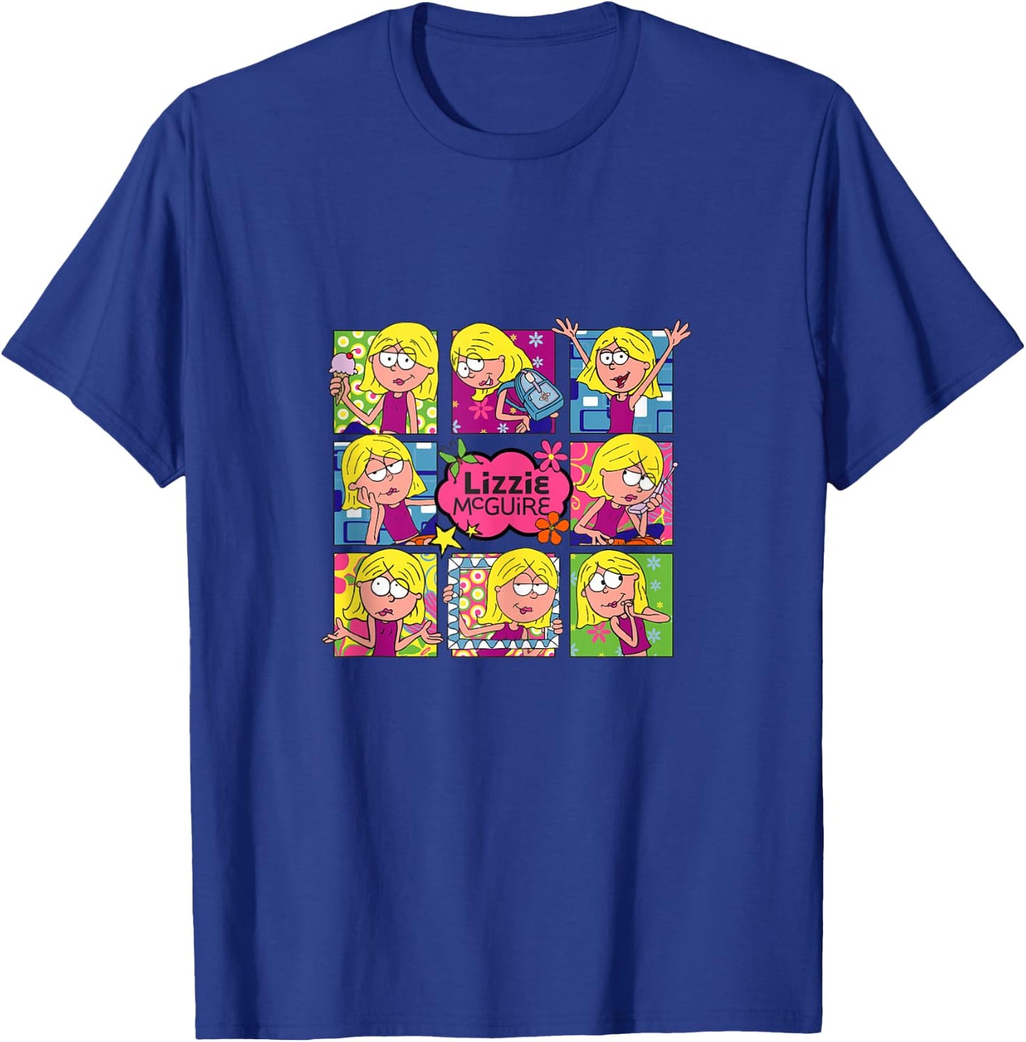 Disney Lizzy McGuire Multi Lizzie's Moods Big Chest Panels T-Shirt - T-Shirt | Royal