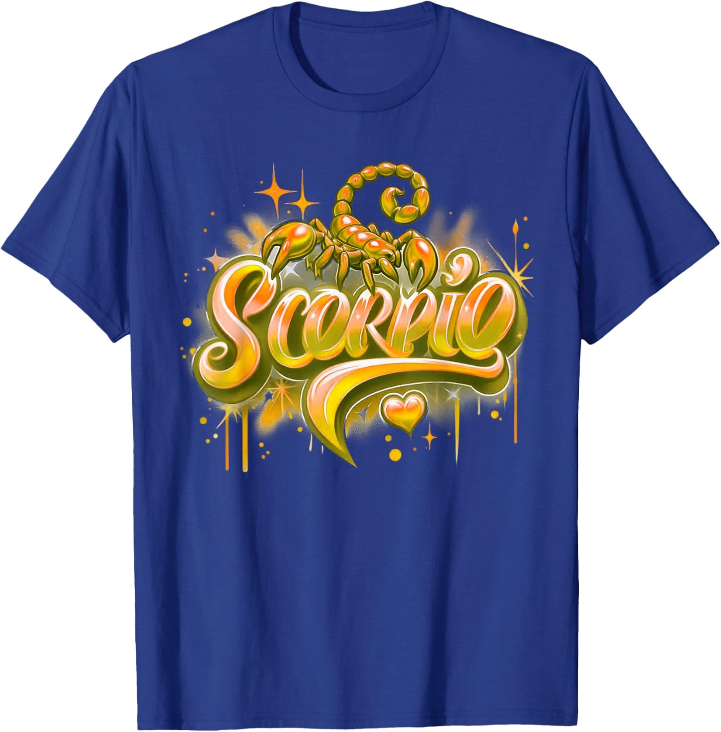 Orange Scorpio Zodiac Star Sign T-Shirt - T-Shirt | Royal