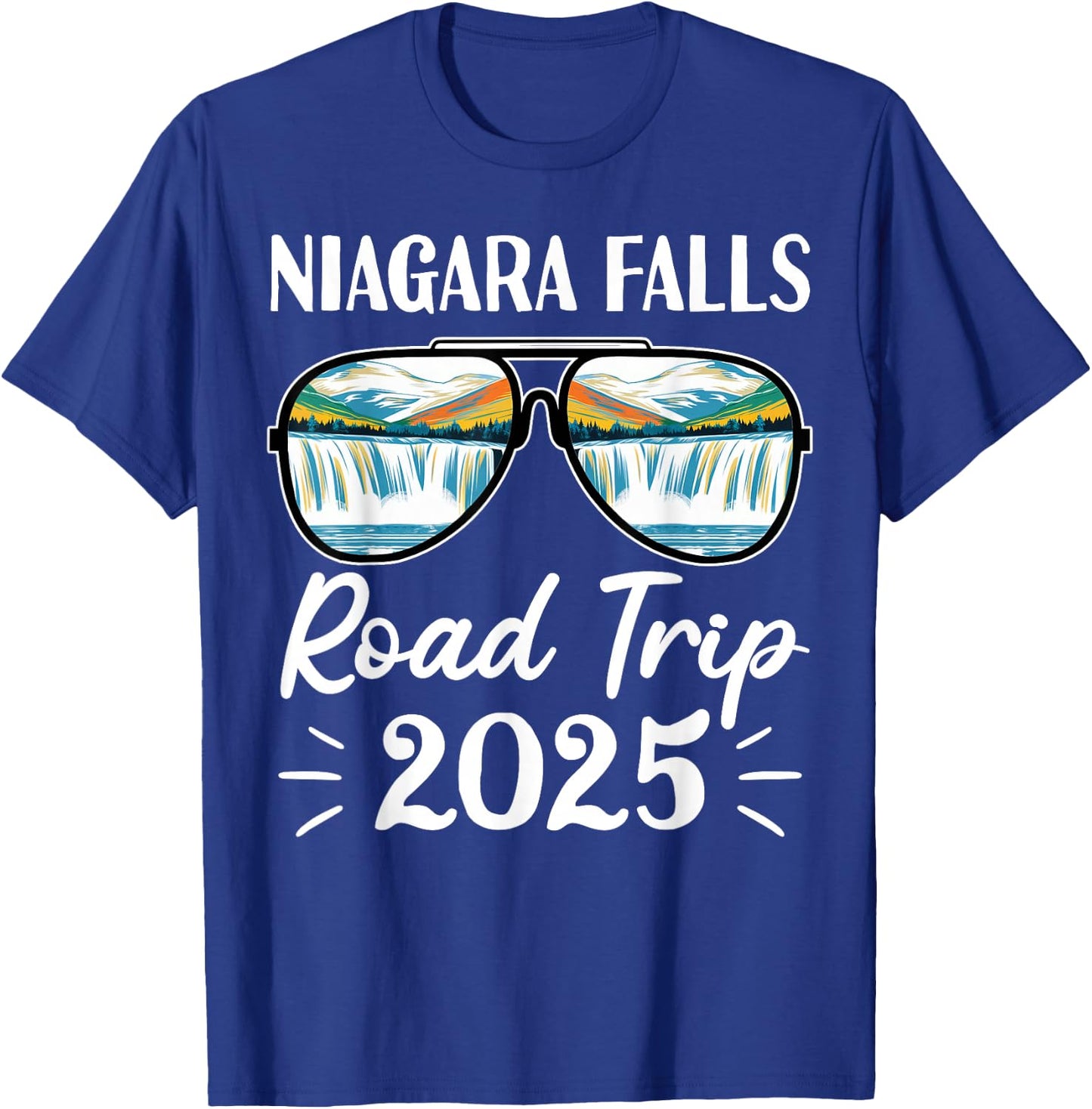 Niagara Falls Road Trip 2025 Sunglasses Family Vacation 2025 T-Shirt - T-Shirt | Royal