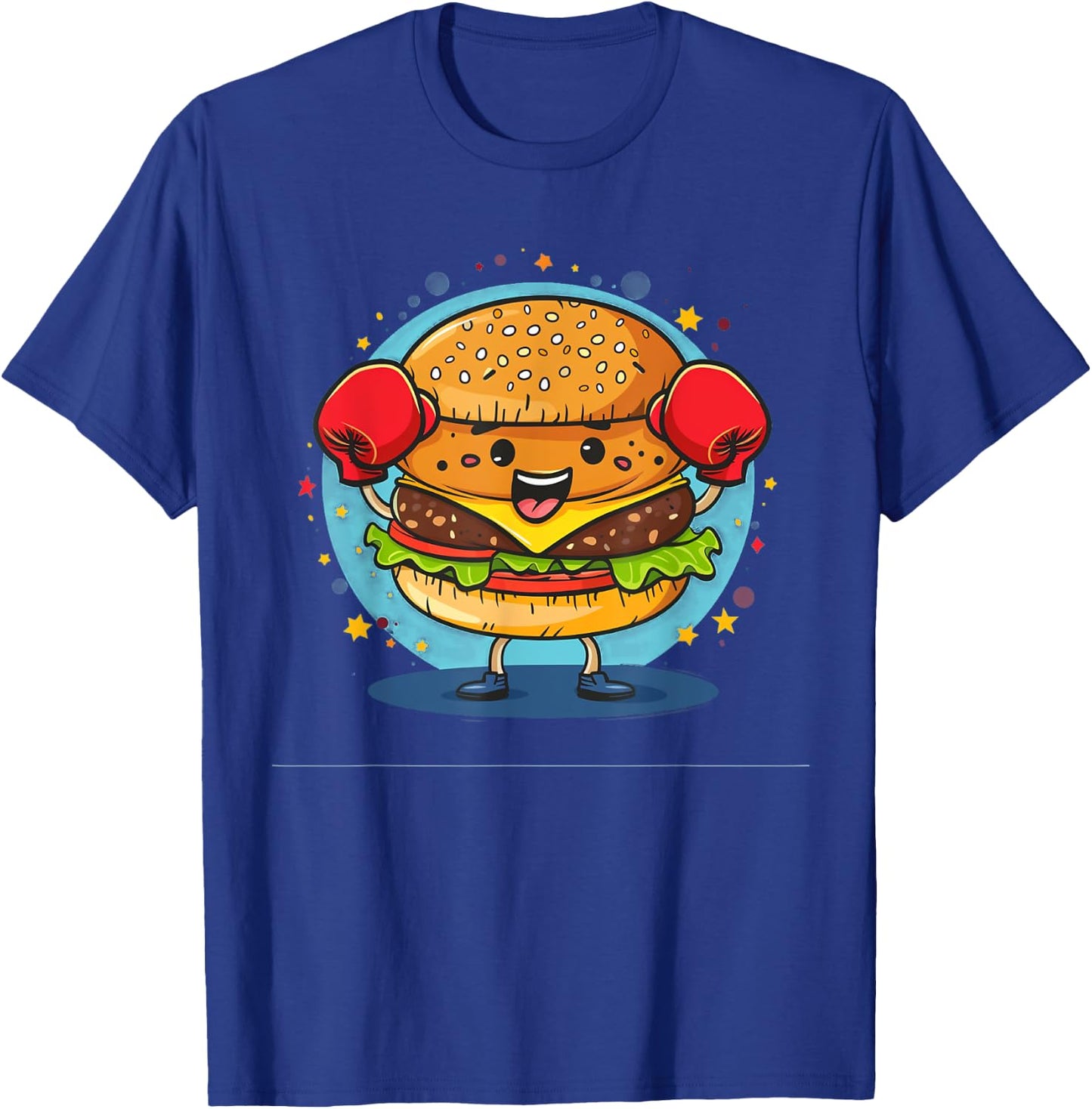Smash Burger Costume with funny boxing Gloves Costume T-Shirt - T-Shirt | Royal