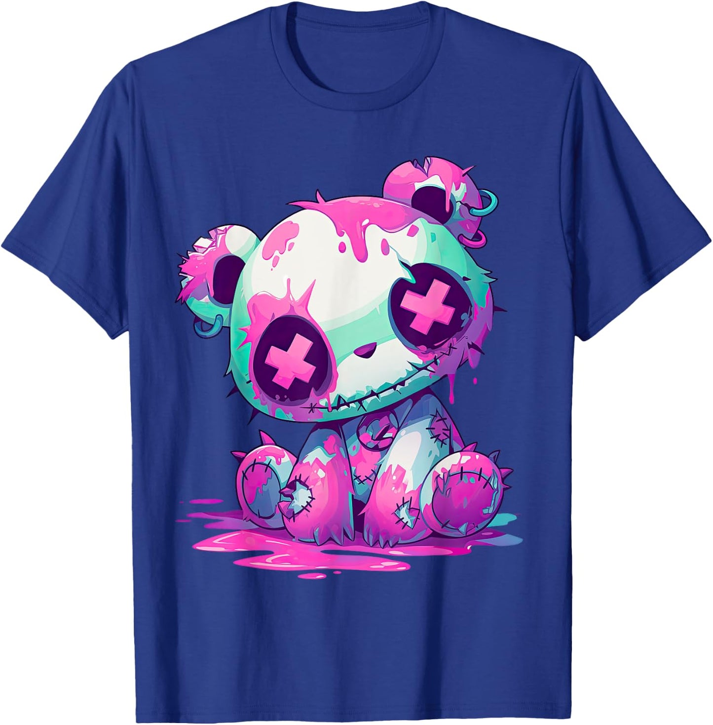 Kawaii Pastel Goth Creepy Cute Pink Zombie Panda T-Shirt - T-Shirt | Royal