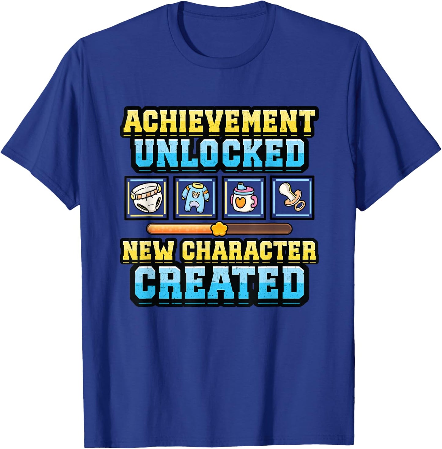 New Character Created - Pregnancy Announcement Gamer T-Shirt - T-Shirt | Royal